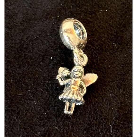 Pandora Fairy Tale 14k Gold Heart 925 Sterling Silver Dangle Charm Authentic - Picture 2 of 4